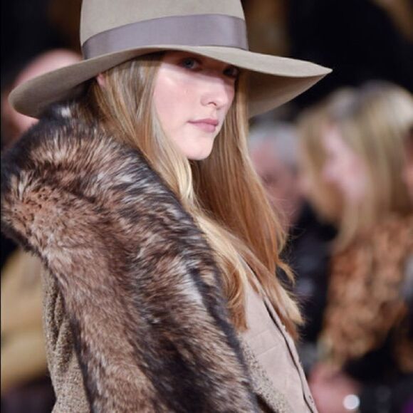 Ralph Lauren Fall 2015 Runway Collection Lamb Suede & Crushed Velvet Blouse - Picture 16 of 16